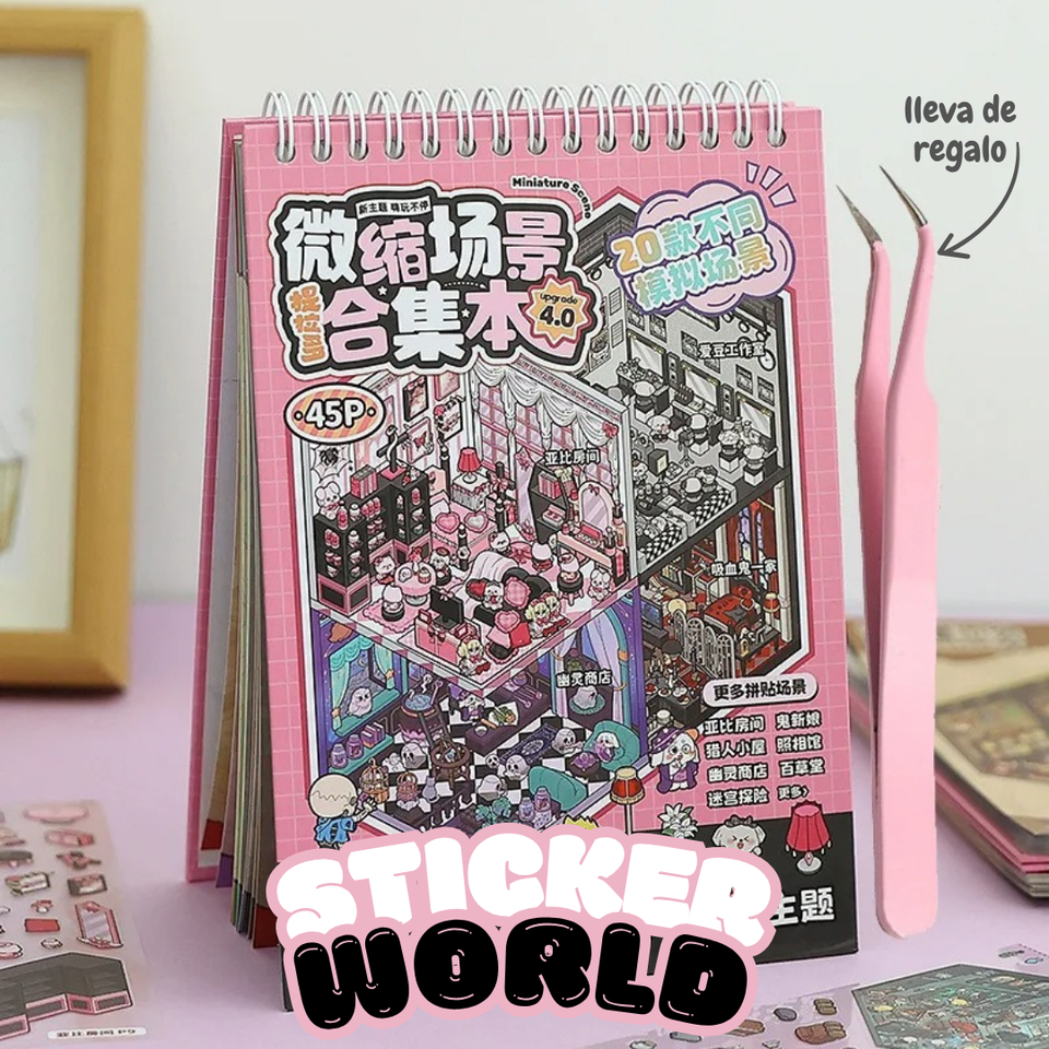 StickerWorld™ – Libro de stickers para crear historias
