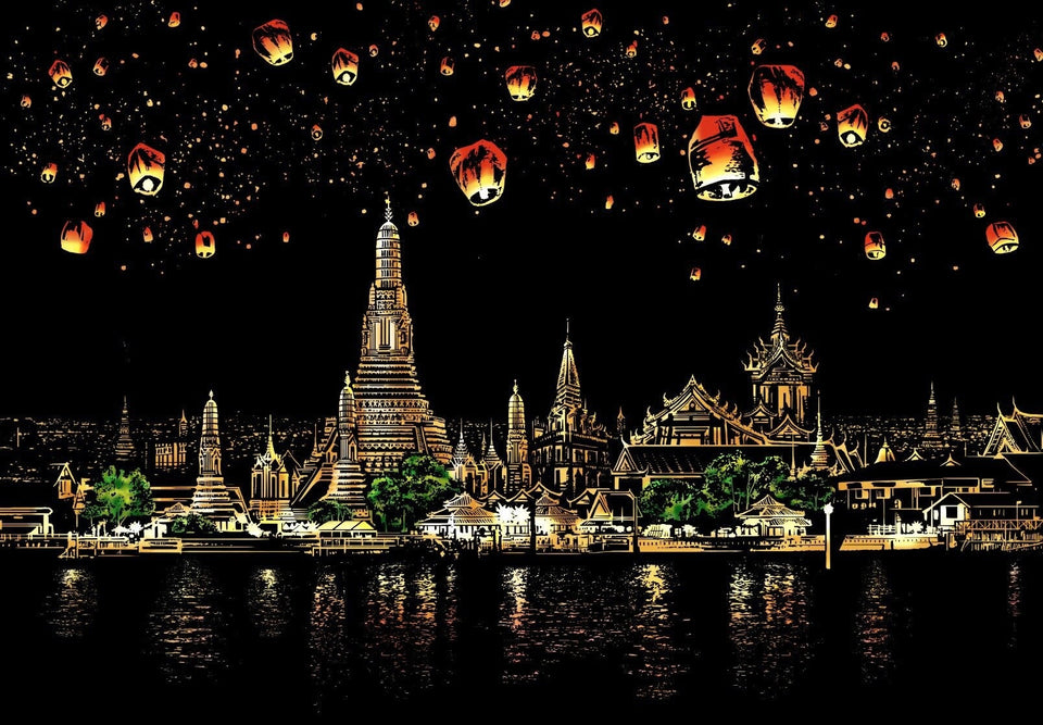 Scratch Painting  - Cities of the world 40,5x28,5 CM
