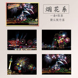 Scratch Painting  - 4 postales de 20x14 CM