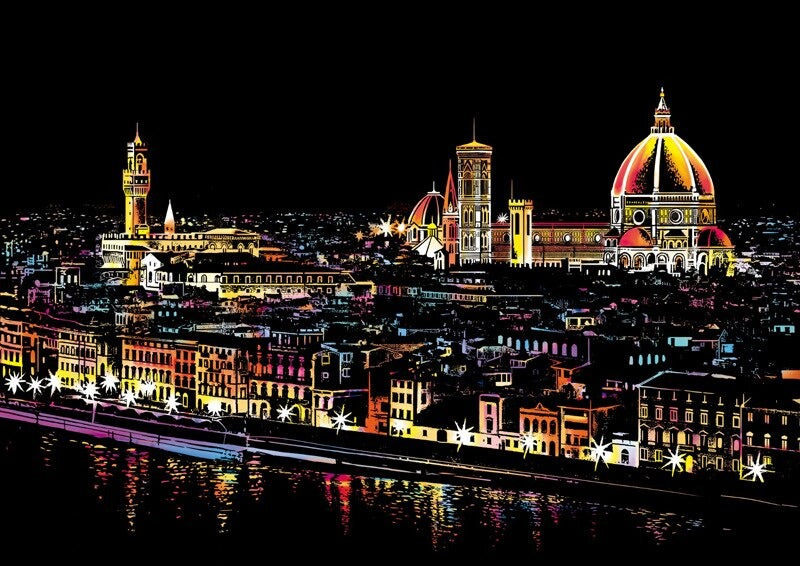Scratch Painting  - Cities of the world 40,5x28,5 CM