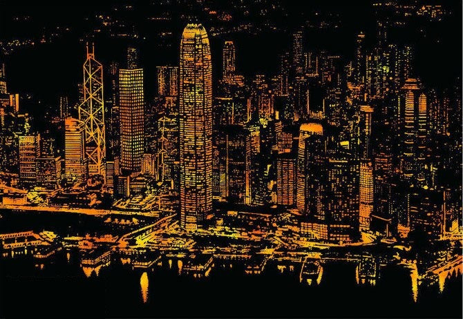 Scratch Painting  - Cities of the world 40,5x28,5 CM