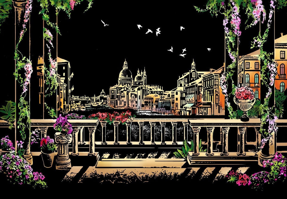 Scratch Painting  - Cities of the world 40,5x28,5 CM