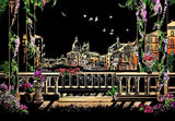 Scratch Painting  - Cities of the world 40,5x28,5 CM