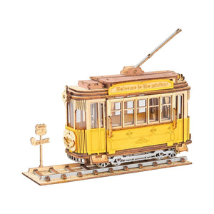 Rompecabezas de madera de transporte vintage 3D