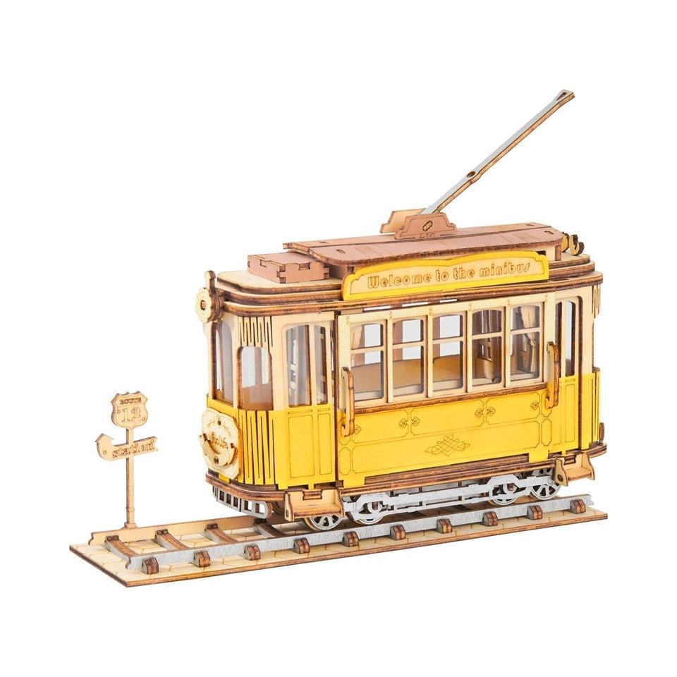 Rompecabezas de madera de transporte vintage 3D