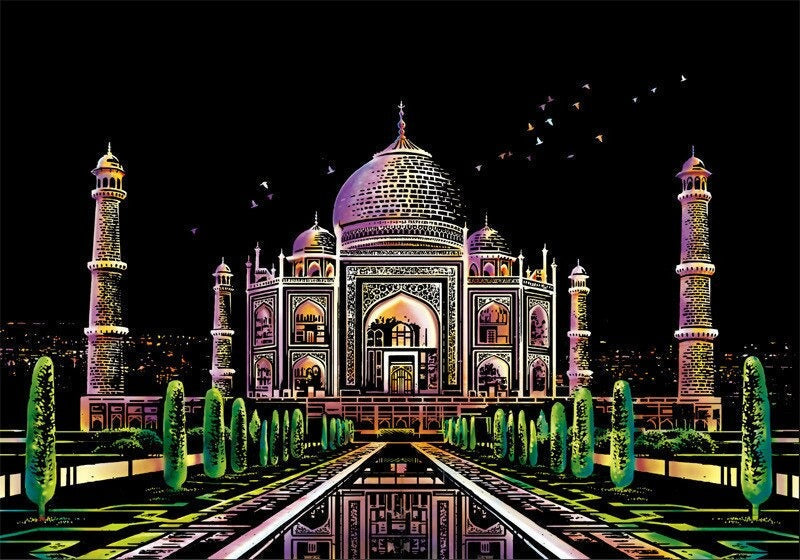 Scratch Painting  - Cities of the world 40,5x28,5 CM