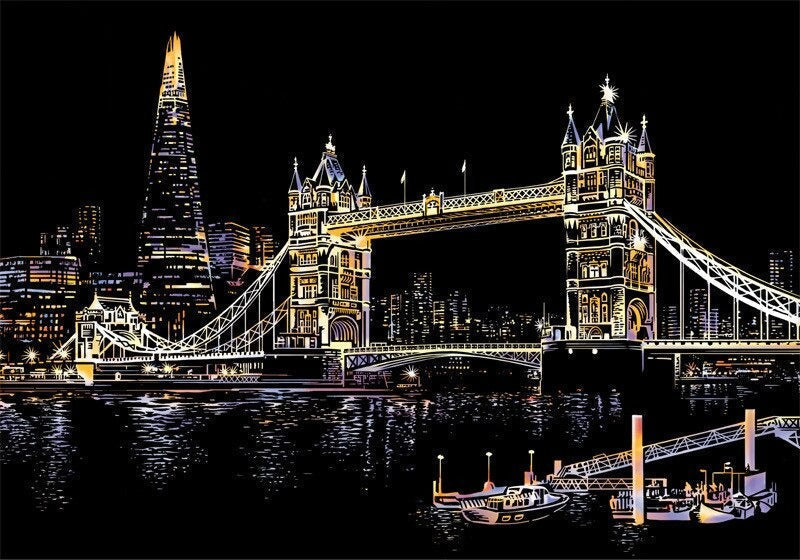 Scratch Painting  - Cities of the world 40,5x28,5 CM
