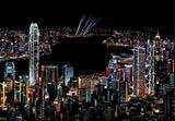 Scratch Painting  - Cities of the world 40,5x28,5 CM