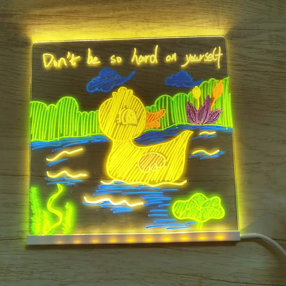 ✨Tablero de notas LED con colores 🎨