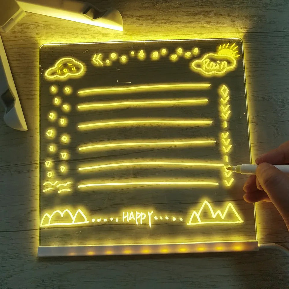 ✨Tablero de notas LED con colores 🎨