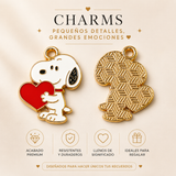 Pulsera estilo pandora de snoopy con corazón
