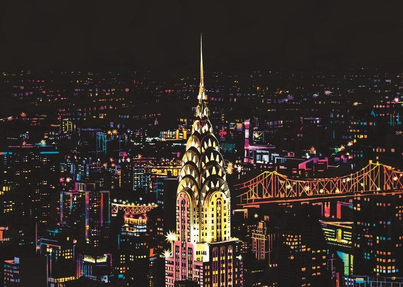 Scratch Painting  - Cities of the world 40,5x28,5 CM